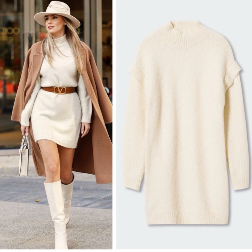 MANGO Short Knitted Dress - Picture 15 of 17